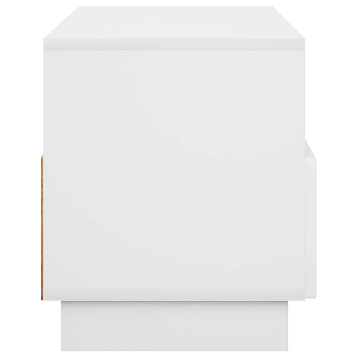 Comodă TV 90 x 34.5 x 40 cm Alb foarte lucios Lemn prelucrat WALTI