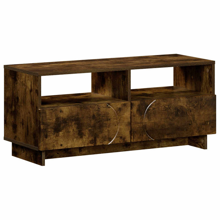 Comodă TV 90 x 34.5 x 40 cm Stejar fumuriu Lemn prelucrat WALTI