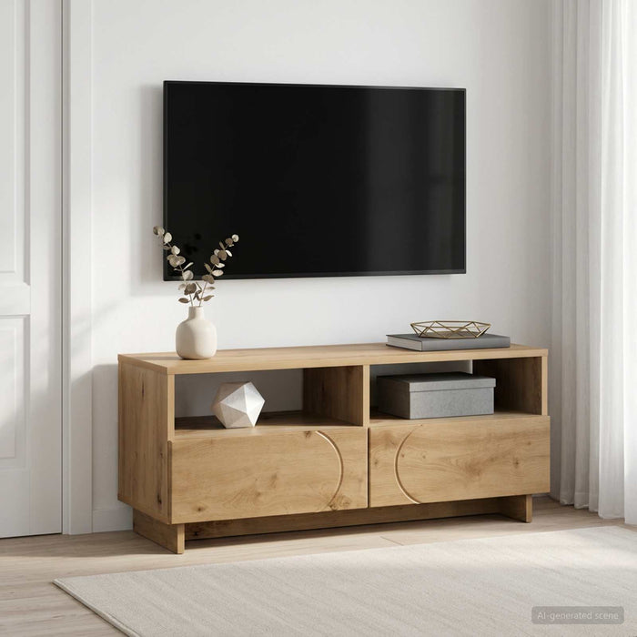 Comodă TV 90 x 34.5 x 40 cm Stejar Artizanal Lemn prelucrat WALTI