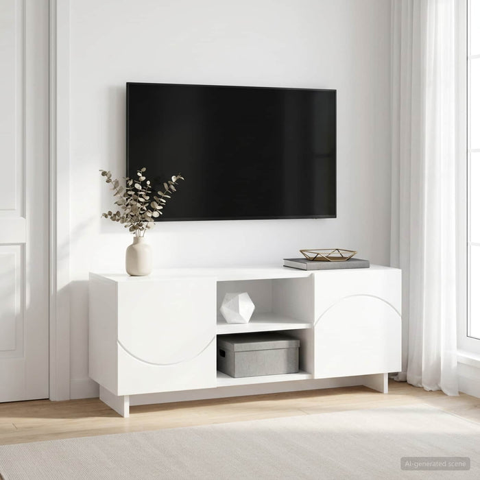 Support TV 90 x 34.5 x 40 cm Alb Lemn prelucrat WALTI