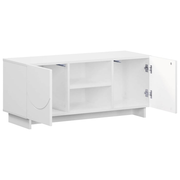 Support TV 90 x 34.5 x 40 cm Alb Lemn prelucrat WALTI