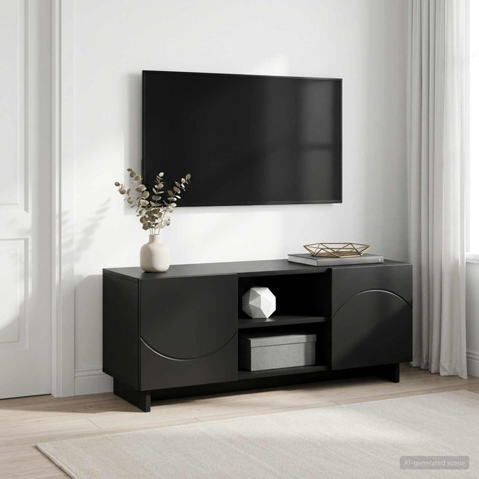 Support TV 90 x 34.5 x 40 cm Negru Lemn prelucrat WALTI