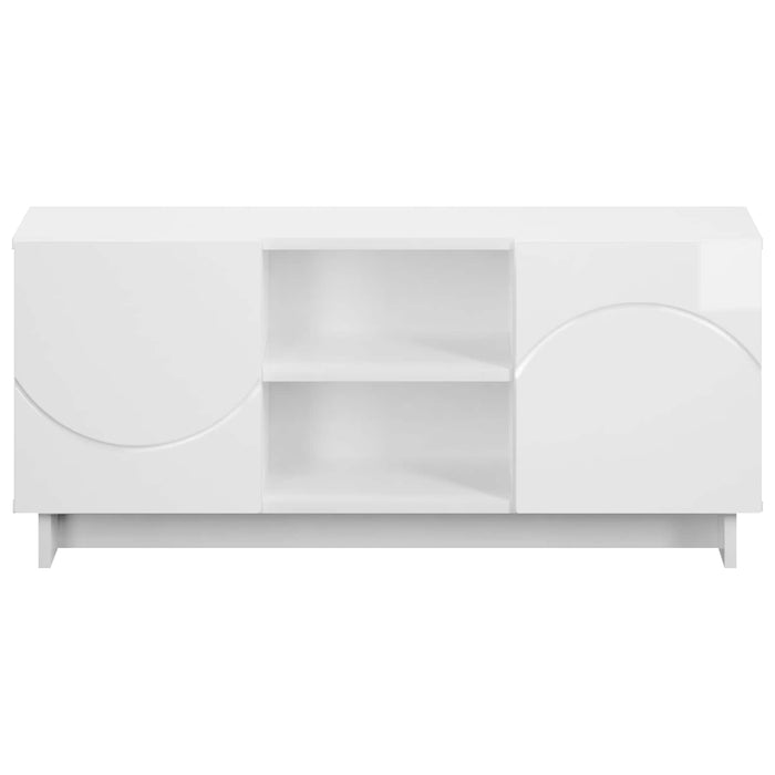 Support TV 90 x 34.5 x 40 cm Alb foarte lucios Lemn prelucrat WALTI