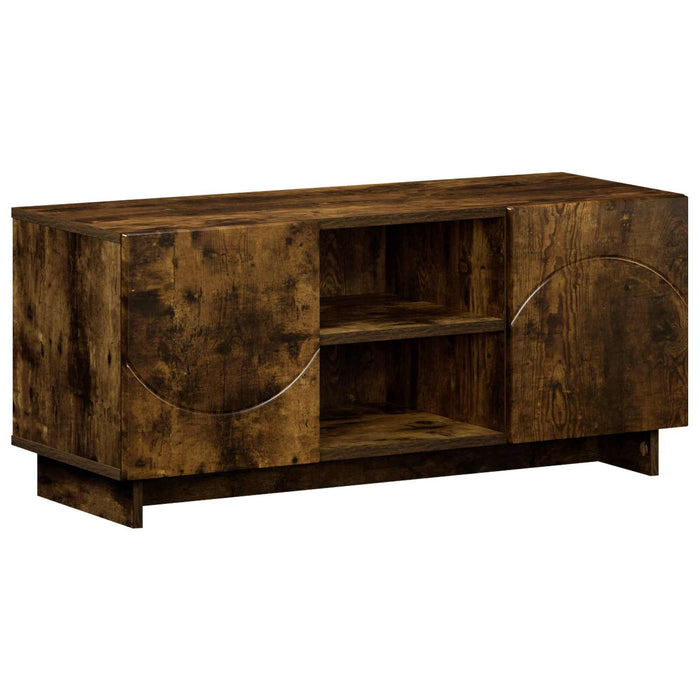 Support TV 90 x 34.5 x 40 cm Stejar fumuriu Lemn prelucrat WALTI