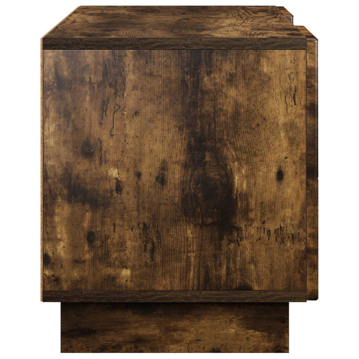 Support TV 90 x 34.5 x 40 cm Stejar fumuriu Lemn prelucrat WALTI