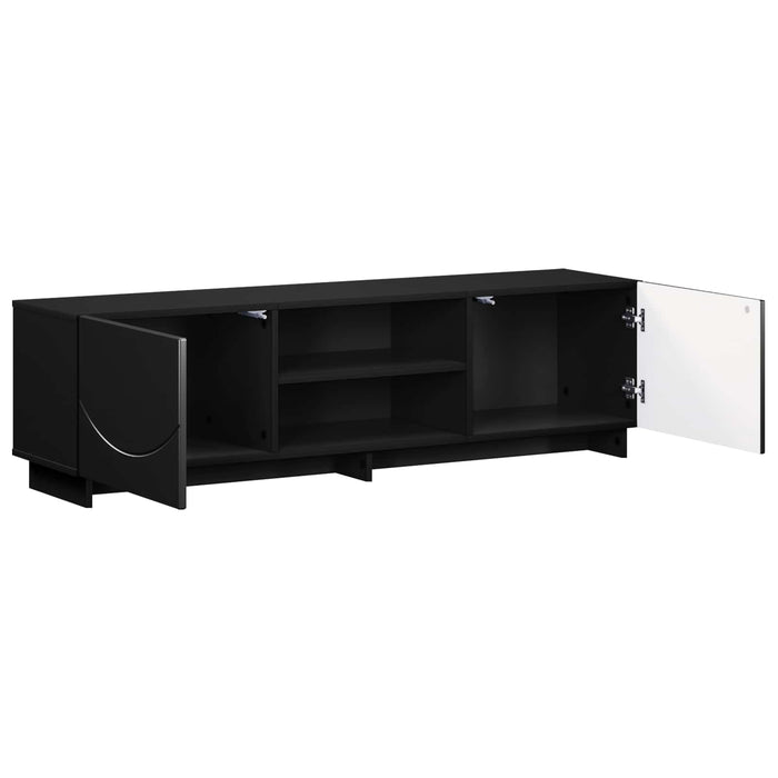 Support TV 140 x 34,5 x 40 cm Negru Lemn prelucrat WALTI