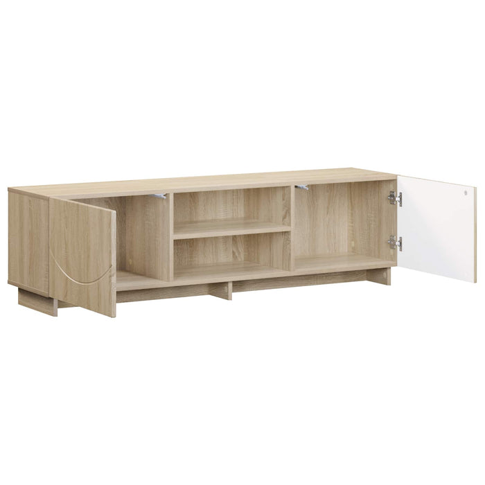 Support TV 140 x 34,5 x 40 cm Stejar Sonoma Lemn prelucrat WALTI