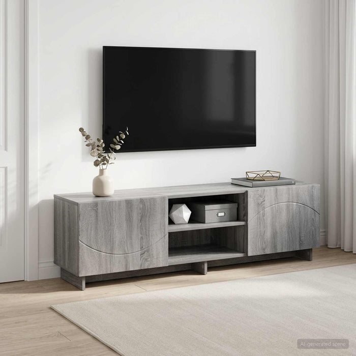 Support TV 140 x 34,5 x 40 cm Sonoma gri Lemn prelucrat - WALTI WALTI
