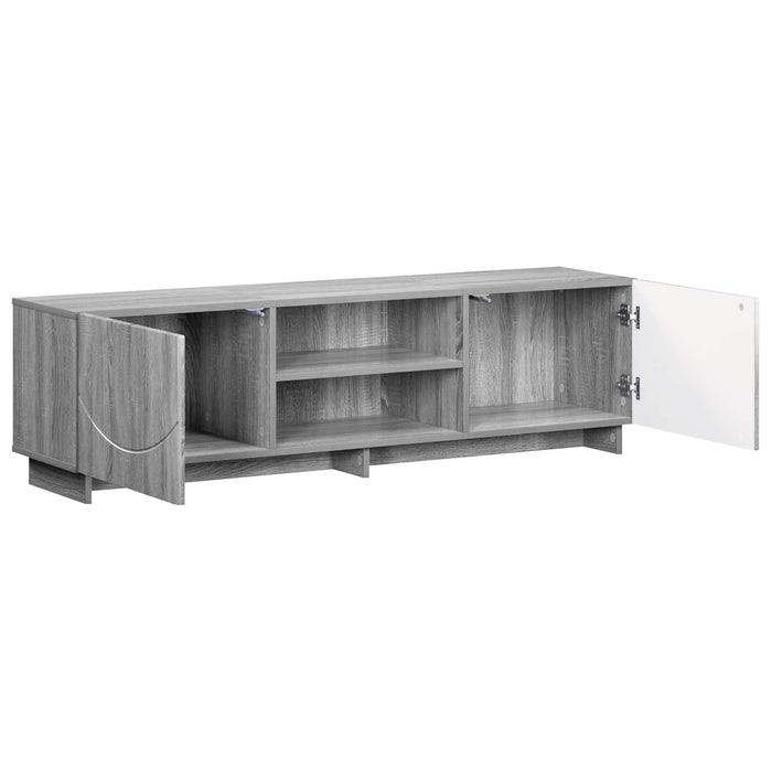 Support TV 140 x 34,5 x 40 cm Sonoma gri Lemn prelucrat - WALTI WALTI