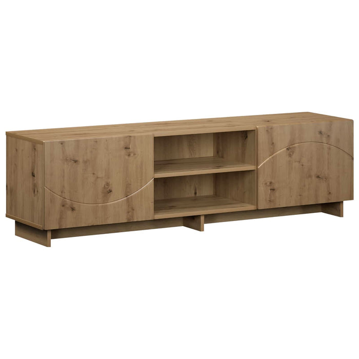 Support TV 140 x 34,5 x 40 cm Stejar Artizanal Lemn prelucrat - WALTI WALTI
