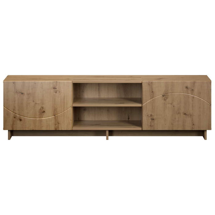Support TV 140 x 34,5 x 40 cm Stejar Artizanal Lemn prelucrat - WALTI WALTI