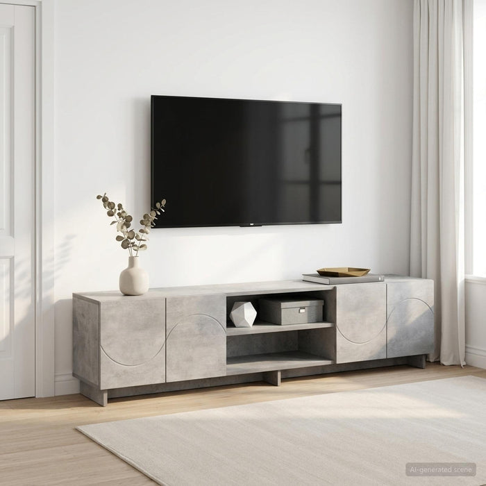 Support TV 179.5 x 34.5 x 40 cm Gri Beton Lemn prelucrat WALTI