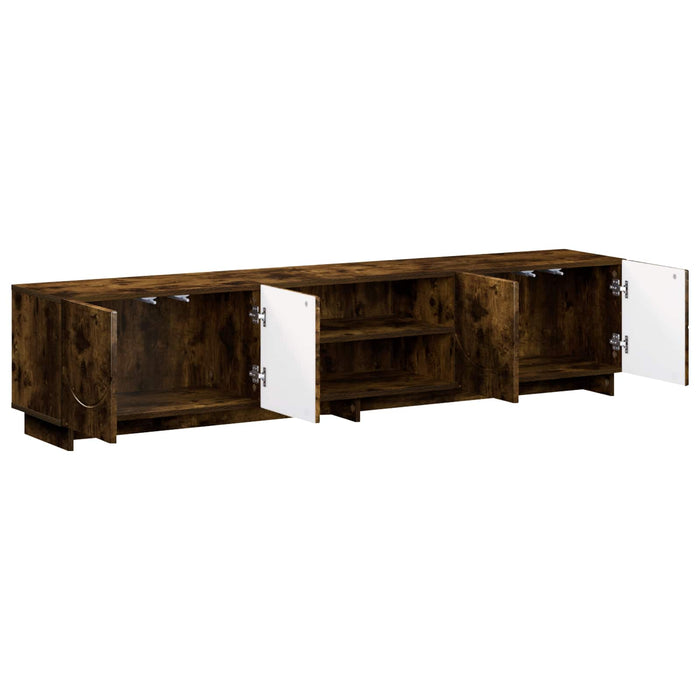 Support TV 179.5 x 34.5 x 40 cm Stejar fumuriu Lemn prelucrat WALTI