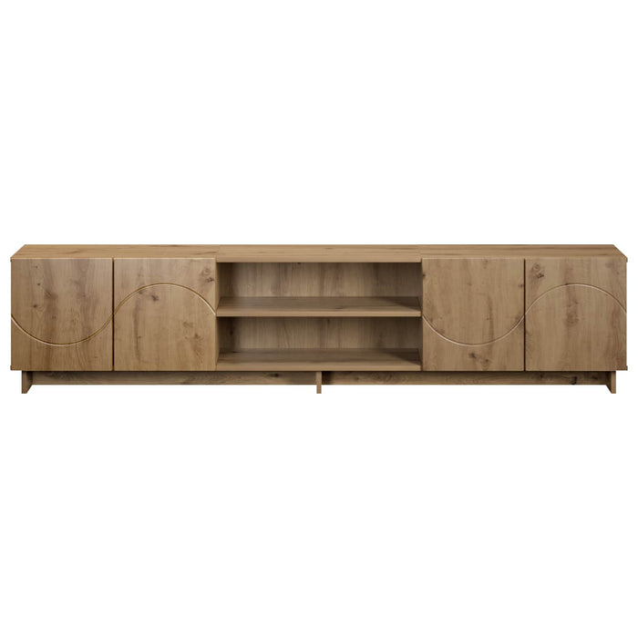 Support TV 179.5 x 34.5 x 40 cm Stejar Artizanal Lemn prelucrat WALTI