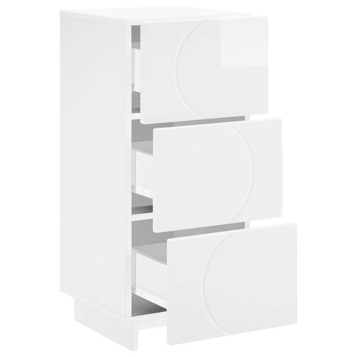 Bufet Alb foarte lucios 33,5 x 34,5 x 75 cm Lemn prelucrat WALTI