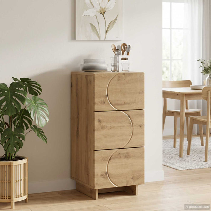 Bufet Stejar Artizanal 33,5 x 34,5 x 75 cm Lemn prelucrat WALTI