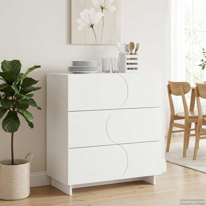 Bufet Alb 70 x 38 x 75 cm Lemn prelucrat WALTI