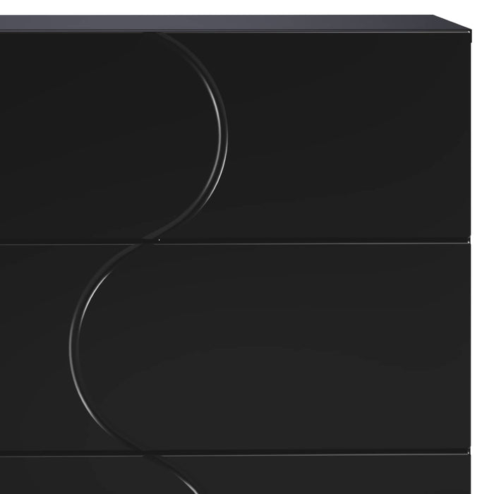Bufet Negru 70 x 38 x 75 cm Lemn prelucrat WALTI