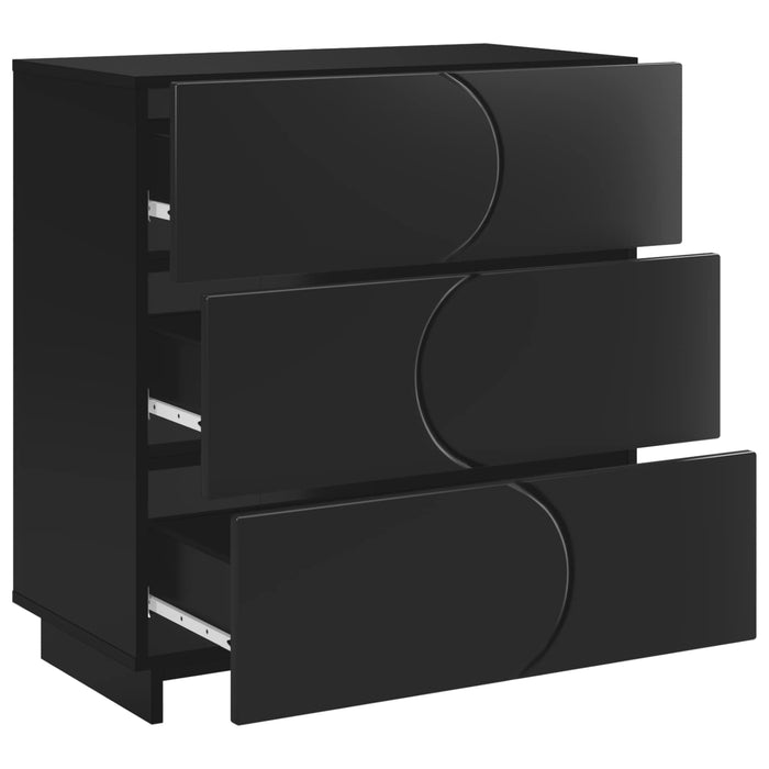Bufet Negru 70 x 38 x 75 cm Lemn prelucrat WALTI