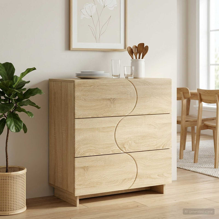 Bufet Stejar Sonoma 70 x 38 x 75 cm Lemn prelucrat WALTI