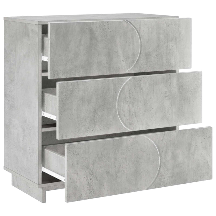 Bufet Gri Beton 70 x 38 x 75 cm Lemn prelucrat WALTI