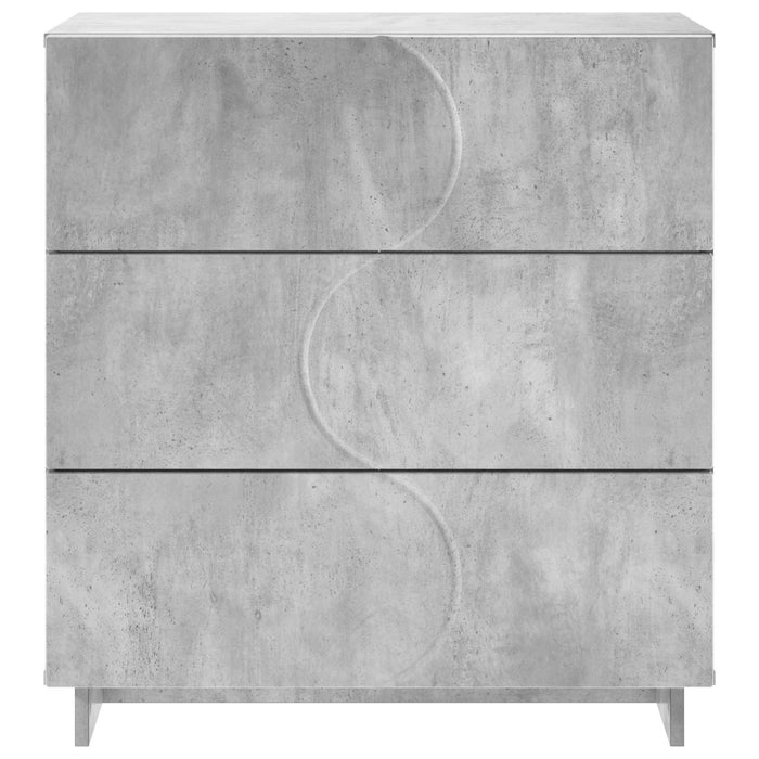 Bufet Gri Beton 70 x 38 x 75 cm Lemn prelucrat WALTI