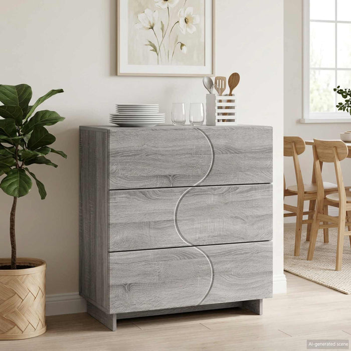 Bufet Sonoma gri 70 x 38 x 75 cm Lemn prelucrat WALTI