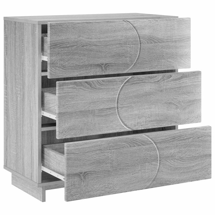 Bufet Sonoma gri 70 x 38 x 75 cm Lemn prelucrat WALTI