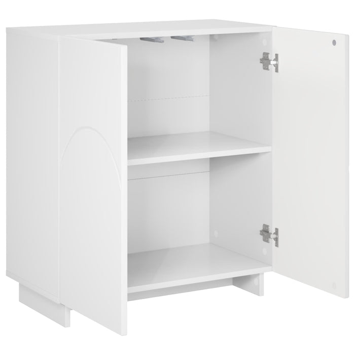 Bufet Alb foarte lucios 67 x 34,5 x 75 cm Lemn prelucrat WALTI