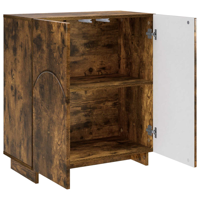 Bufet Stejar fumuriu 67 x 34,5 x 75 cm Lemn prelucrat WALTI