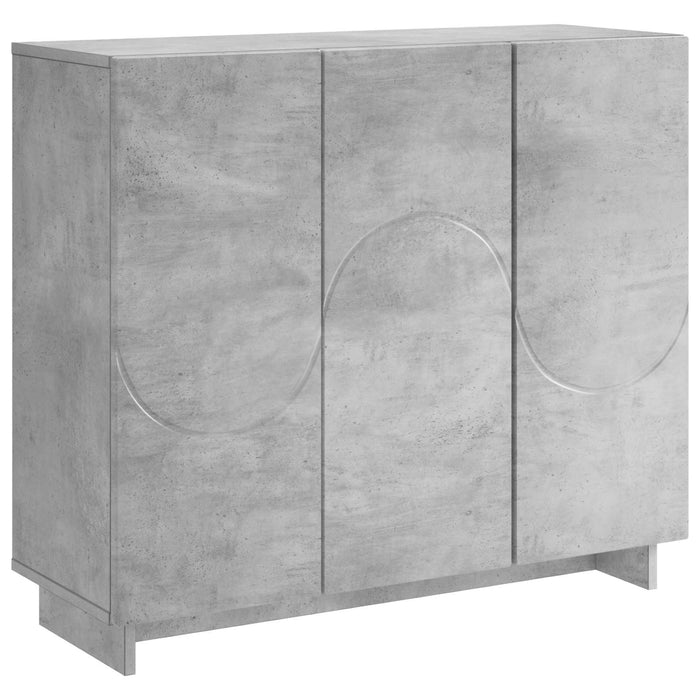 Bufet Gri Beton 85,5 x 31 x 75 cm Lemn prelucrat WALTI