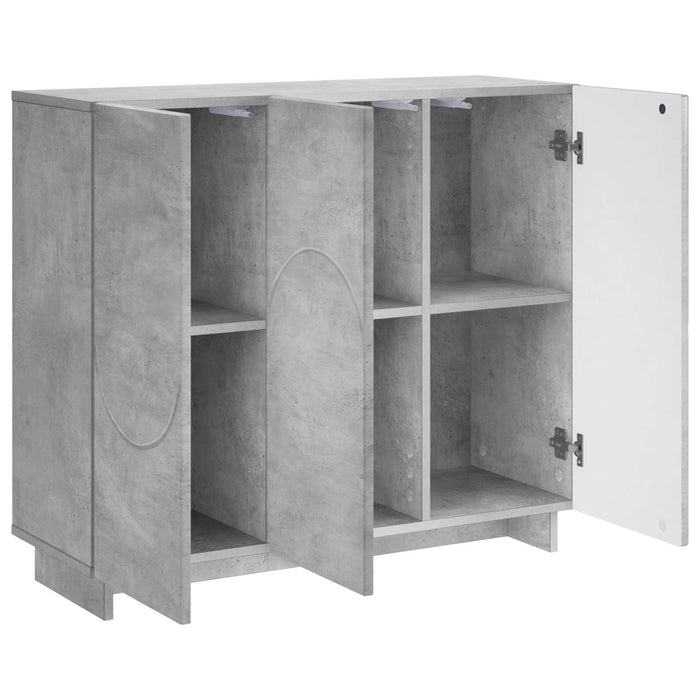 Bufet Gri Beton 85,5 x 31 x 75 cm Lemn prelucrat WALTI