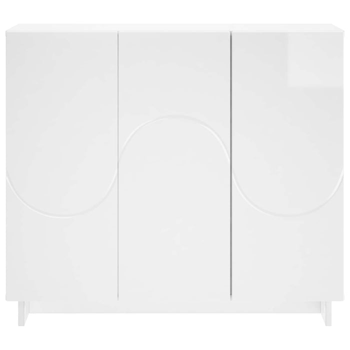 Bufet Alb foarte lucios 85,5 x 31 x 75 cm Lemn prelucrat - WALTI WALTI