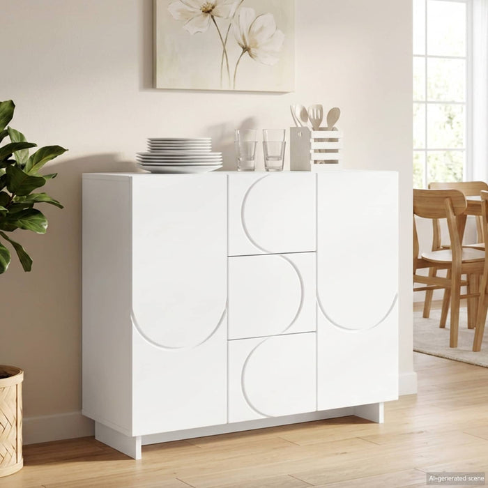 Bufet Alb 85,5 x 31 x 75 cm Lemn prelucrat - WALTI WALTI