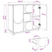 Bufet Alb 85,5 x 31 x 75 cm Lemn prelucrat - WALTI WALTI
