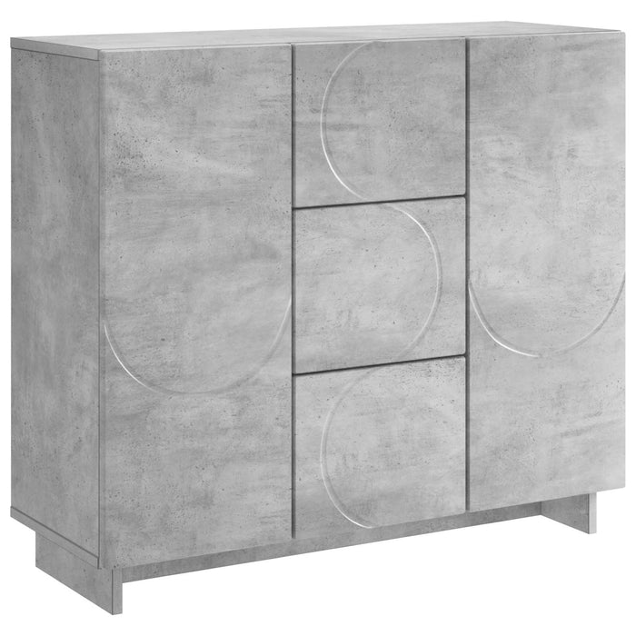 Bufet Gri Beton 85,5 x 31 x 75 cm Lemn prelucrat - WALTI WALTI