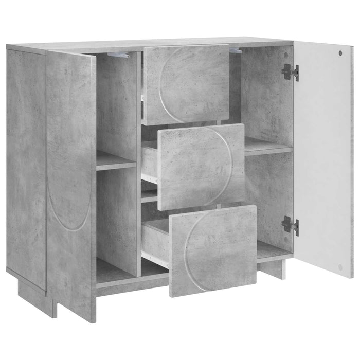 Bufet Gri Beton 85,5 x 31 x 75 cm Lemn prelucrat - WALTI WALTI
