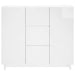 Bufet Alb foarte lucios 85,5 x 31 x 75 cm Lemn prelucrat - WALTI WALTI