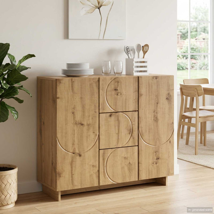 Bufet Stejar Artizanal 85,5 x 31 x 75 cm Lemn prelucrat - WALTI WALTI