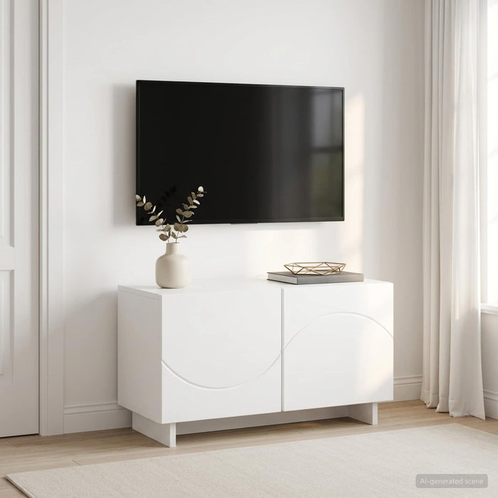 Suport TV 60 x 34.5 x 40 cm Alb Lemn prelucrat WALTI