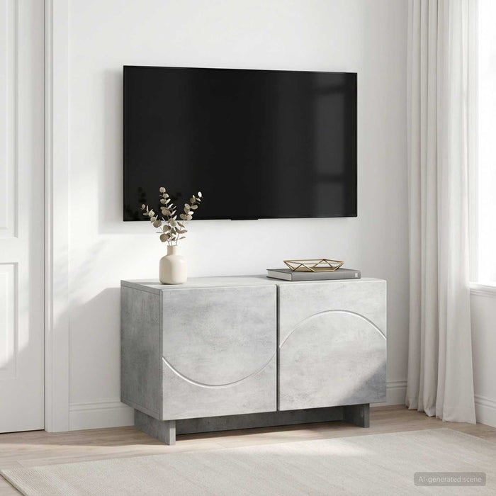 Suport TV 60 x 34.5 x 40 cm Gri Beton Lemn prelucrat WALTI