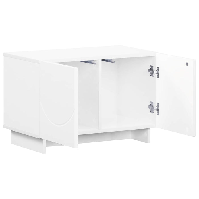 Suport TV 60 x 34.5 x 40 cm Alb foarte lucios Lemn prelucrat WALTI