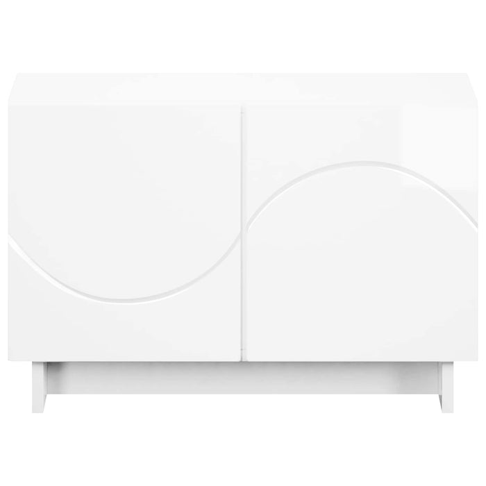 Suport TV 60 x 34.5 x 40 cm Alb foarte lucios Lemn prelucrat WALTI