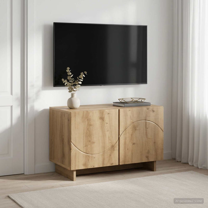Suport TV 60 x 34.5 x 40 cm Stejar Artizanal Lemn prelucrat WALTI