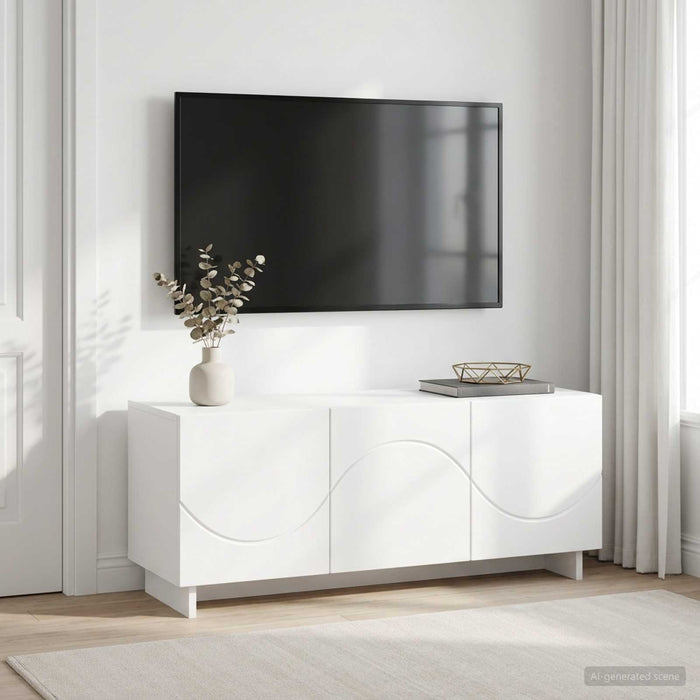 Suport TV 90 x 34.5 x 40 cm Alb Lemn prelucrat WALTI