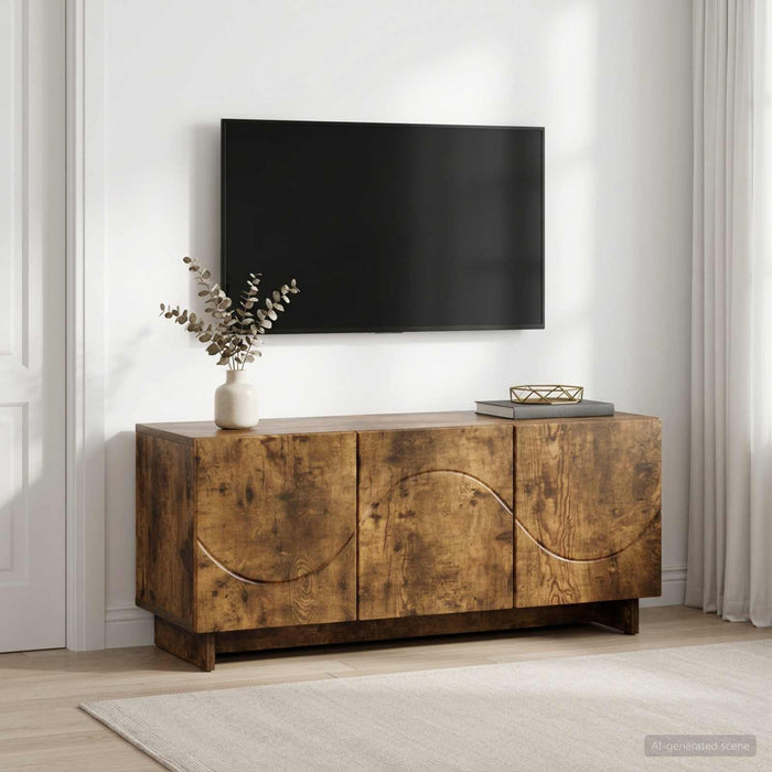 Suport TV 90 x 34.5 x 40 cm Stejar fumuriu Lemn prelucrat WALTI