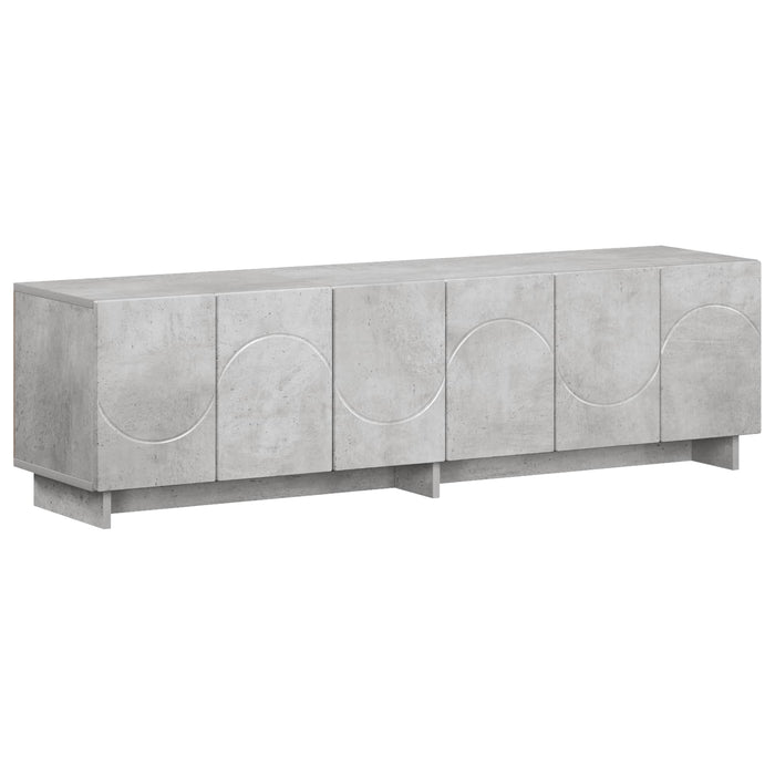 Suport TV 140 x 34,5 x 40 cm Gri Beton Lemn prelucrat WALTI