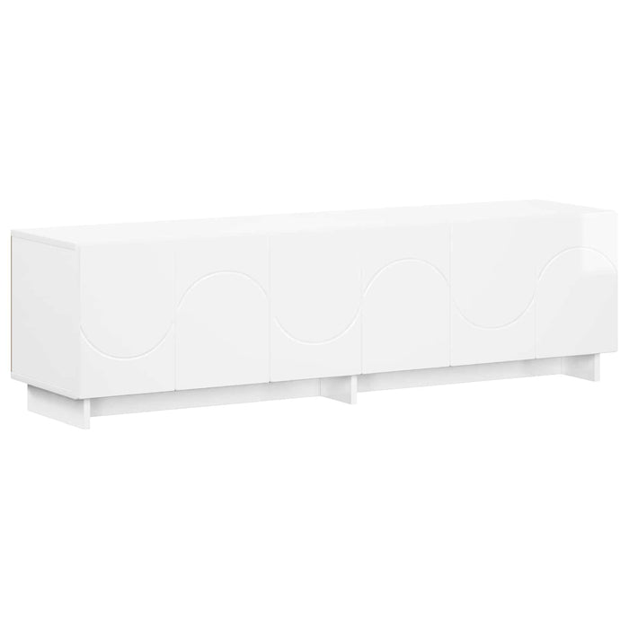 Suport TV 140 x 34,5 x 40 cm Alb foarte lucios Lemn prelucrat WALTI