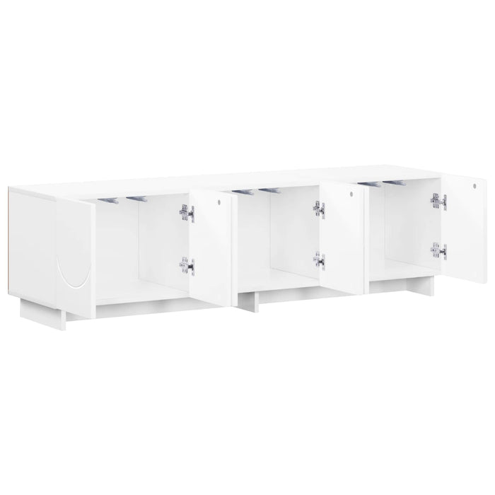 Suport TV 140 x 34,5 x 40 cm Alb foarte lucios Lemn prelucrat WALTI
