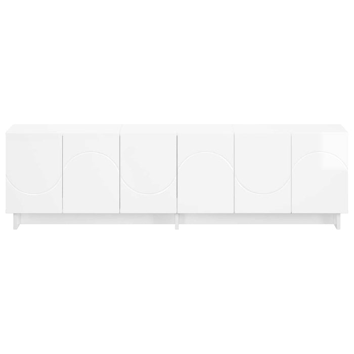 Suport TV 140 x 34,5 x 40 cm Alb foarte lucios Lemn prelucrat WALTI